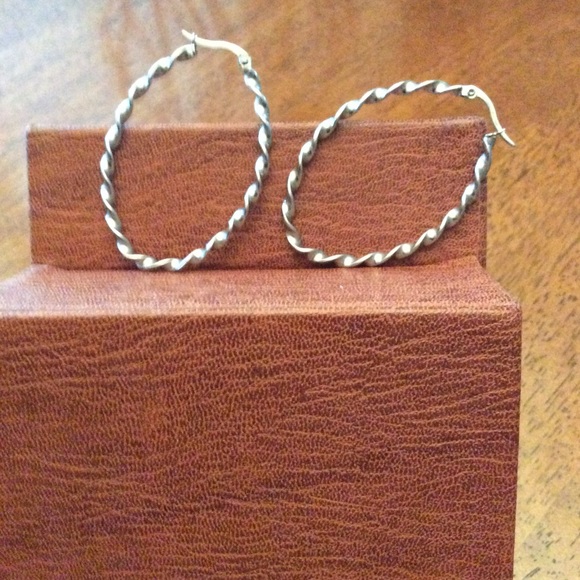 Steel By Design Jewelry - Steel By Design 2” Oval hoop earrings